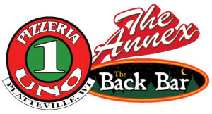 Pizzeria uno, the annex, and the back bar logo